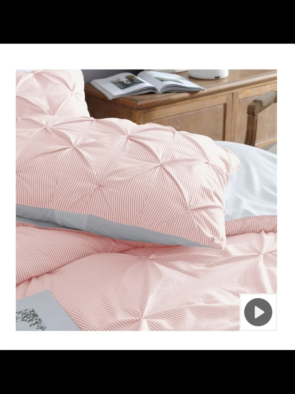 Elegant Blush Tufted Comforter Set - Open Never Used